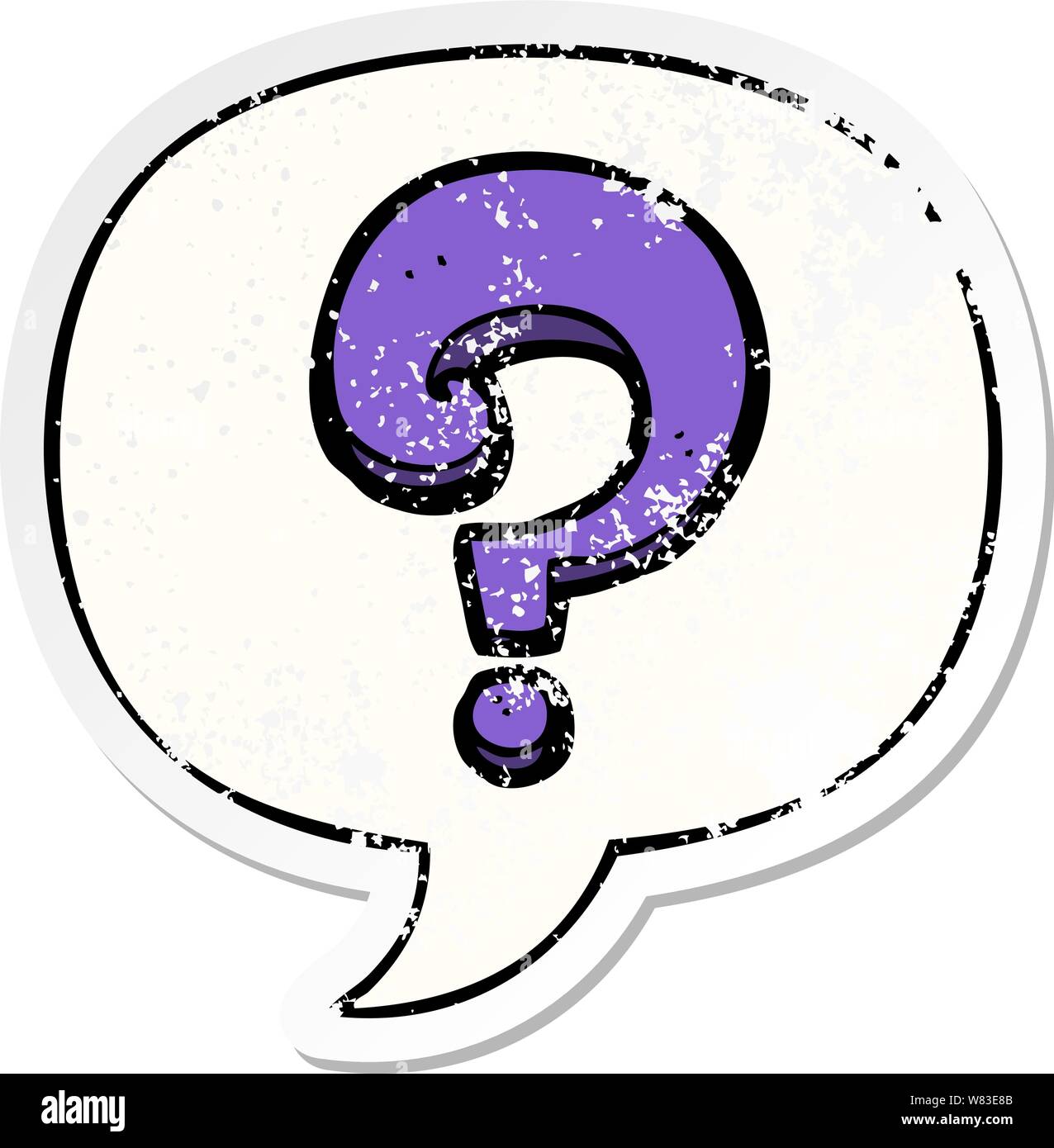 Distraction Question Mark cartoon question mark with speech bubble distressed distressed old ...