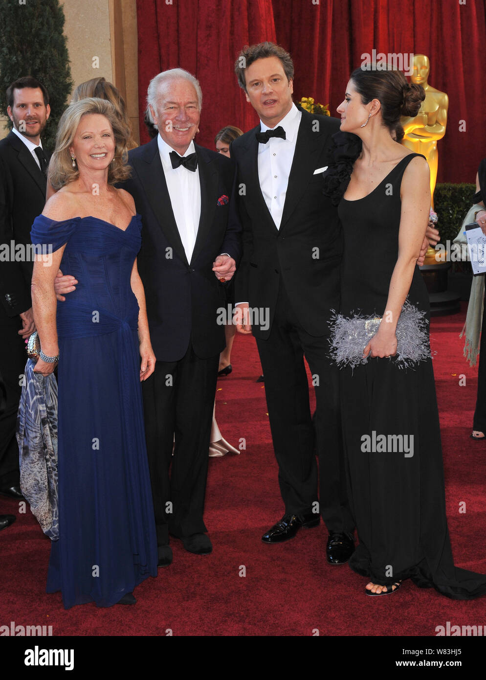 LOS ANGELES, CA. March 07, 2010: Christopher Plummer & Colin Firth at the 82nd Annual Academy Awards at the Kodak Theatre, Hollywood. © 2010 Paul Smith / Featureflash Stock Photo