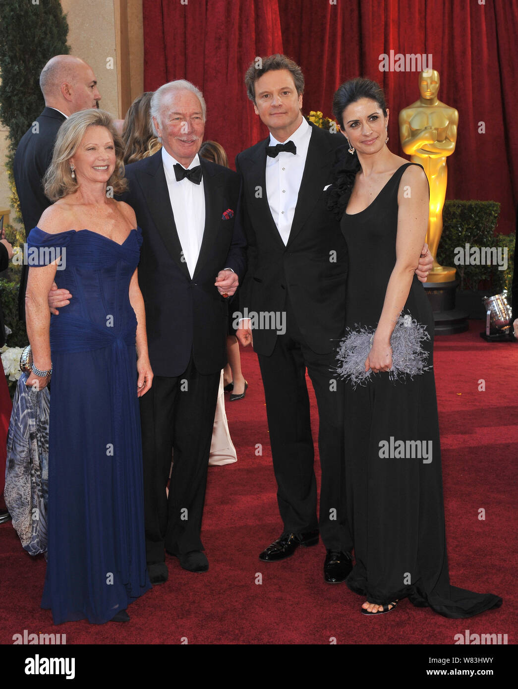 LOS ANGELES, CA. March 07, 2010: Christopher Plummer & Colin Firth at the 82nd Annual Academy Awards at the Kodak Theatre, Hollywood. © 2010 Paul Smith / Featureflash Stock Photo