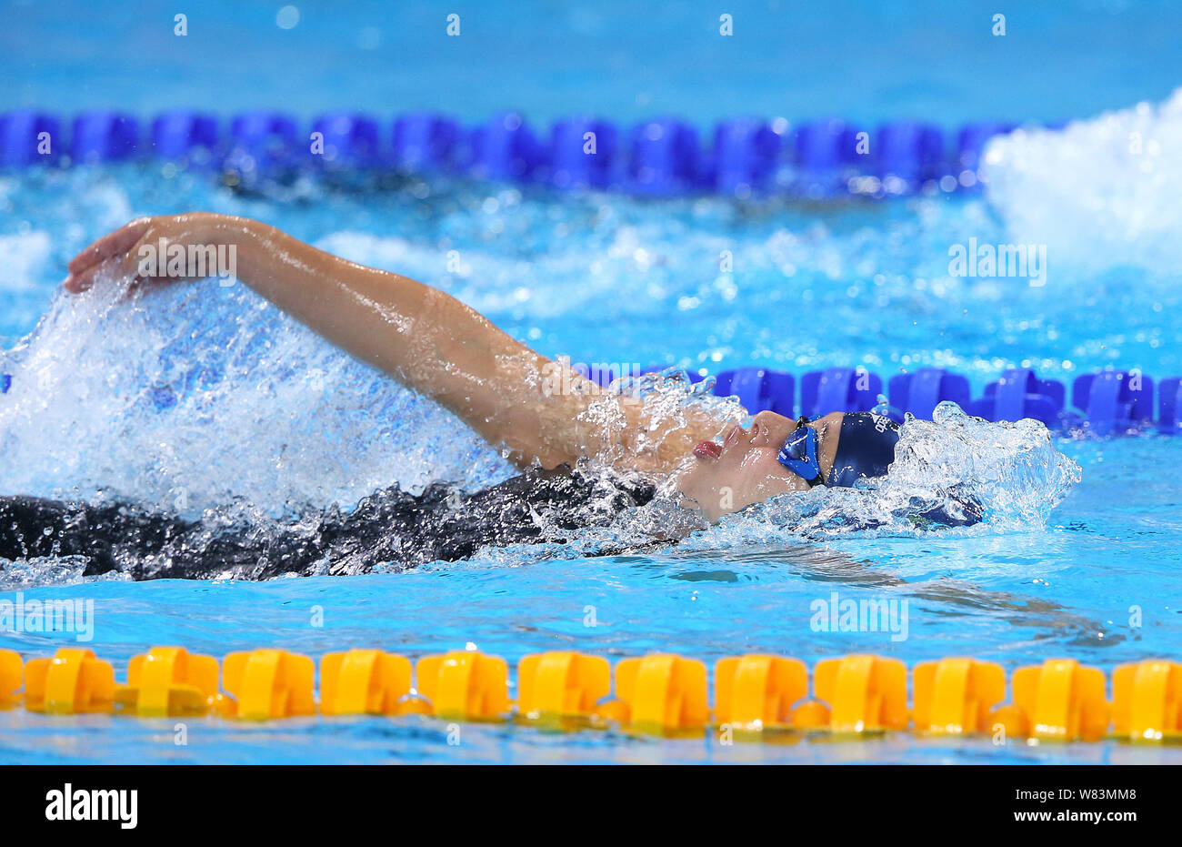 Lima, Peru. 07th Aug, 2019. American Lima 2019 women's backstroke. Credit: Rodolfo Buhrer/La Imagem/FotoArena/Alamy Live News Stock Photo