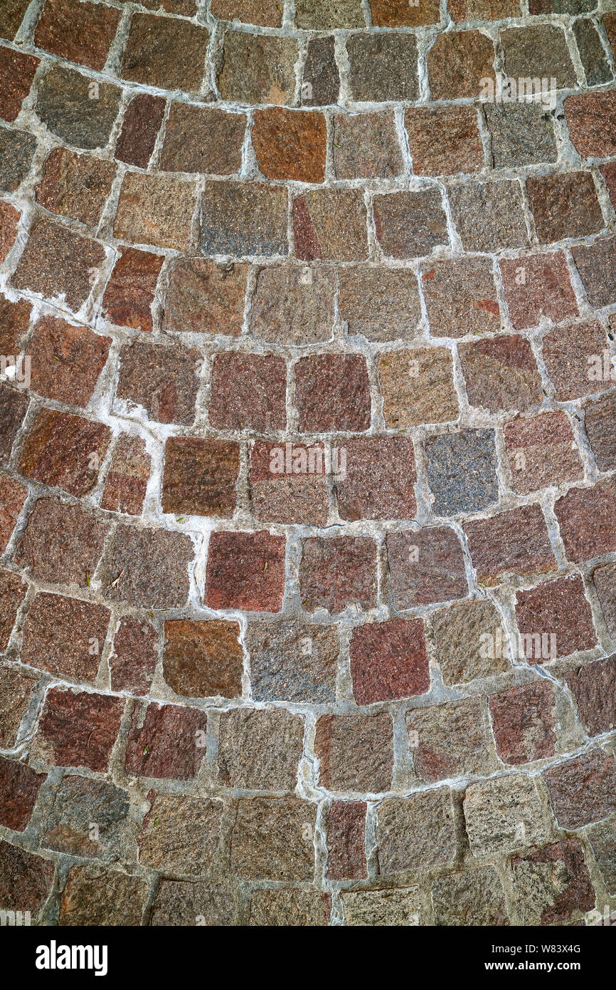 Vertical image of cobblestone pavement for background Stock Photo