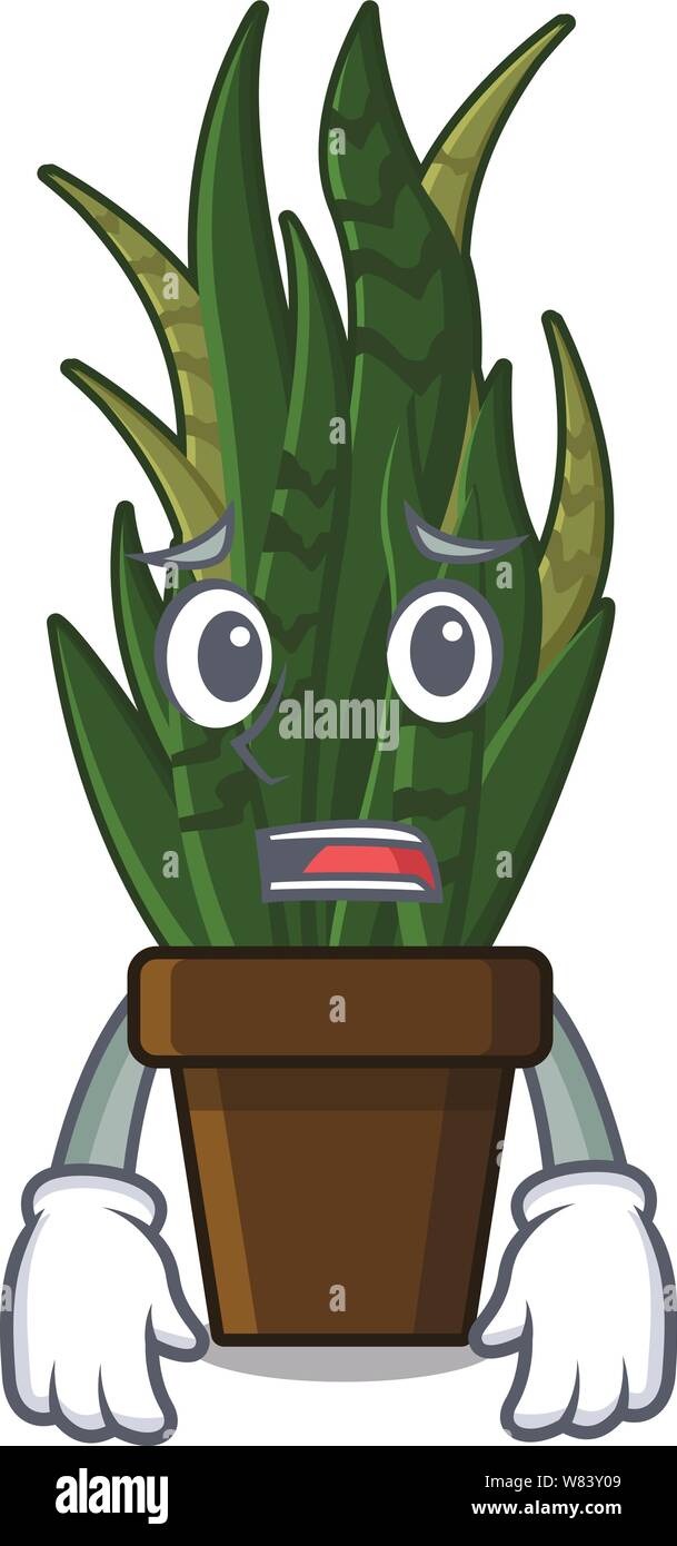 Afraid snake plant with the character shape Stock Vector Image & Art