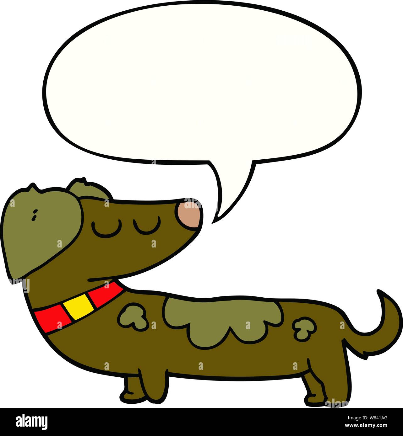 cartoon dog with speech bubble Stock Vector Image & Art - Alamy