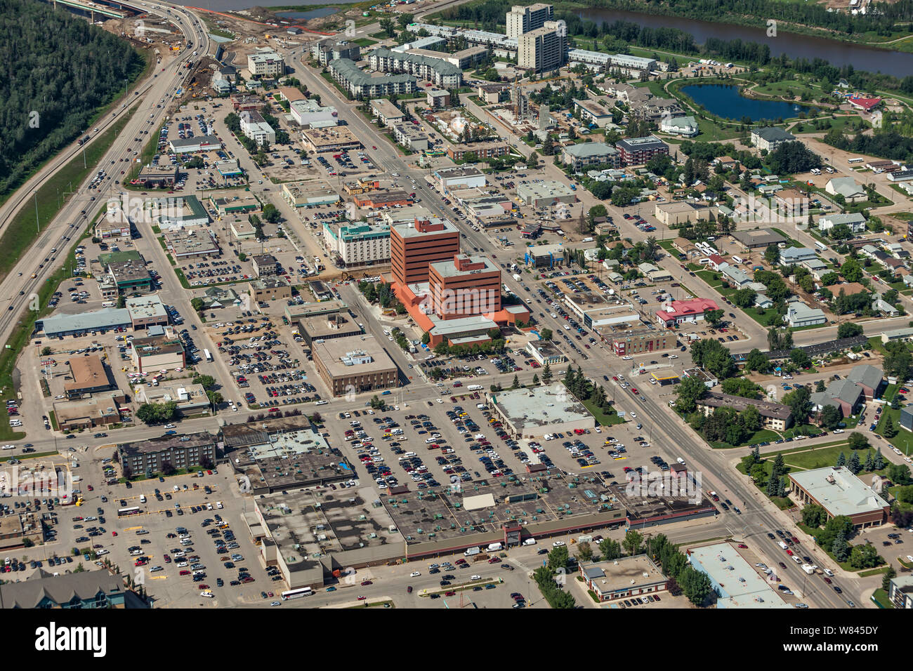 Aerial view of Fort McMurray, Alberta Canada Stock Photo Alamy