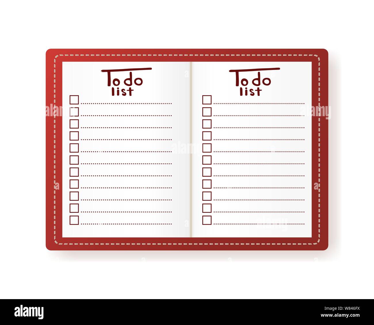 To do list. Blank planning. Vector illustration Stock Vector
