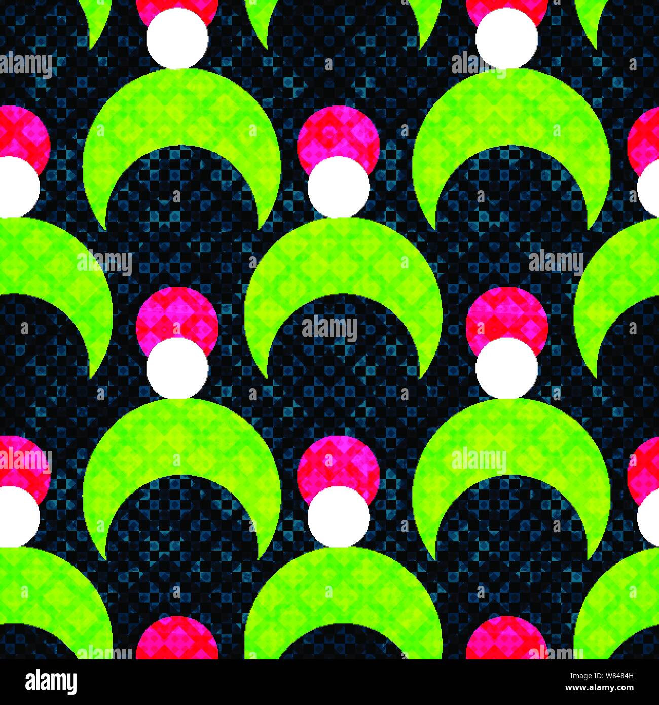 bright abstract psychedelic background. vector illustration. Seamless geometric pattern. Stock Vector