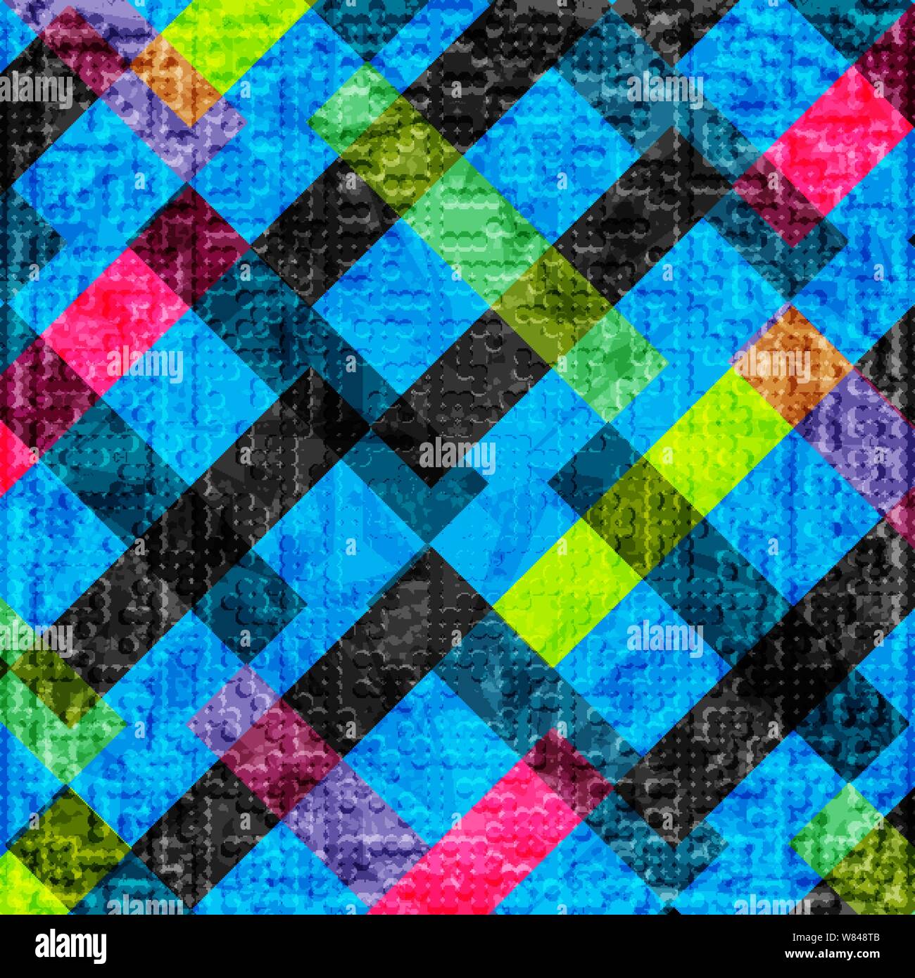 colored polygons on a blue background. abstract geometric background. vector illustration Stock Vector