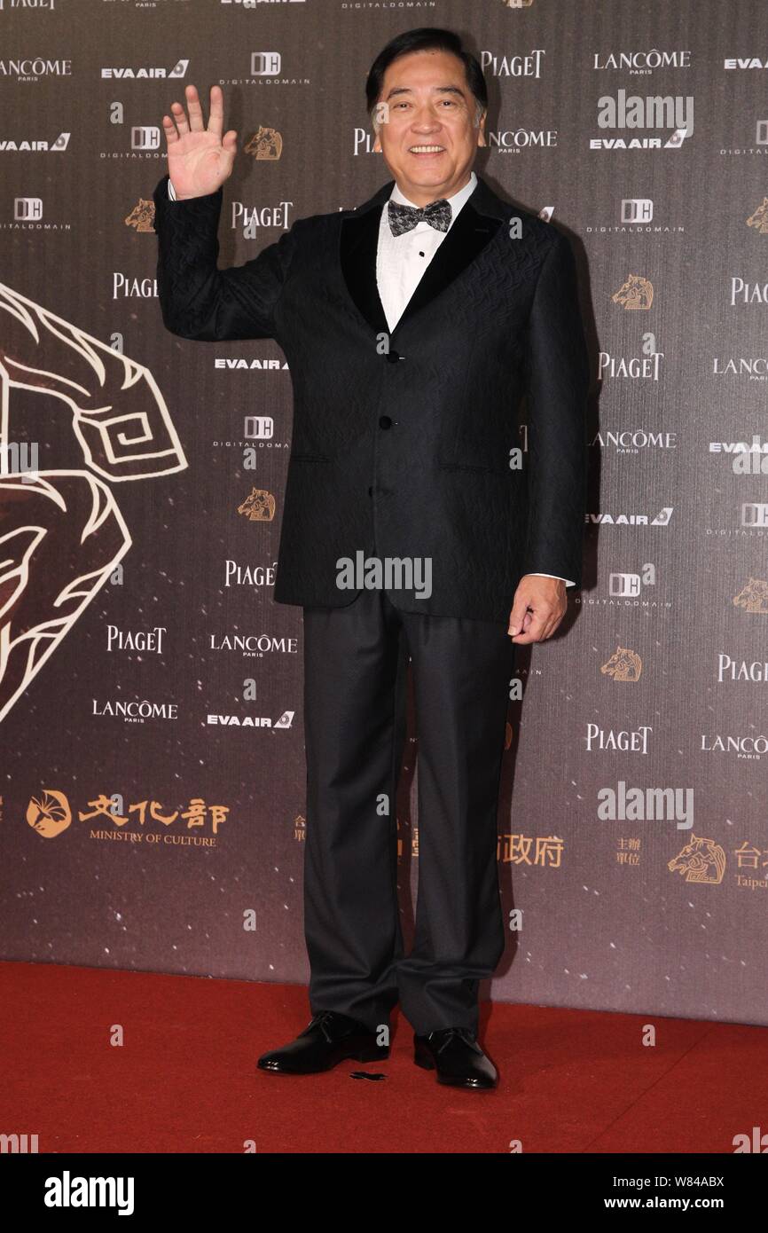 Hong Kong actor Paul Chun arrives on the red carpet for the 53rd Golden