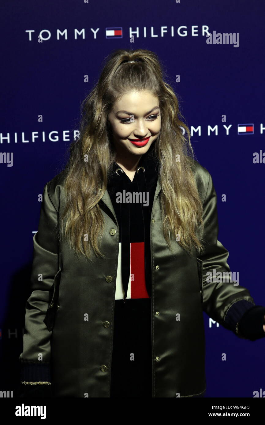 American model Gigi Hadid attends a fashion event by Tommy Hilfiger in  Shanghai, China, 14 October 2016 Stock Photo - Alamy