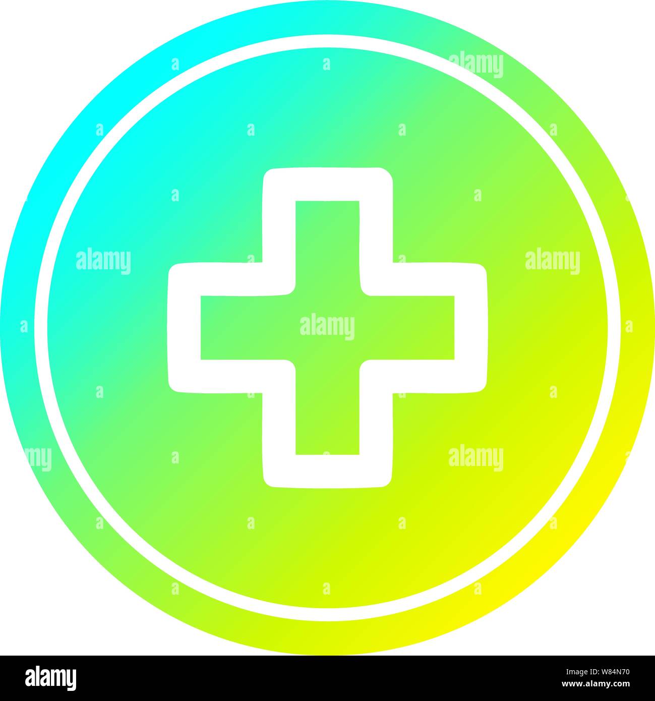 addition with cool gradient finish circular icon with cool gradient ...