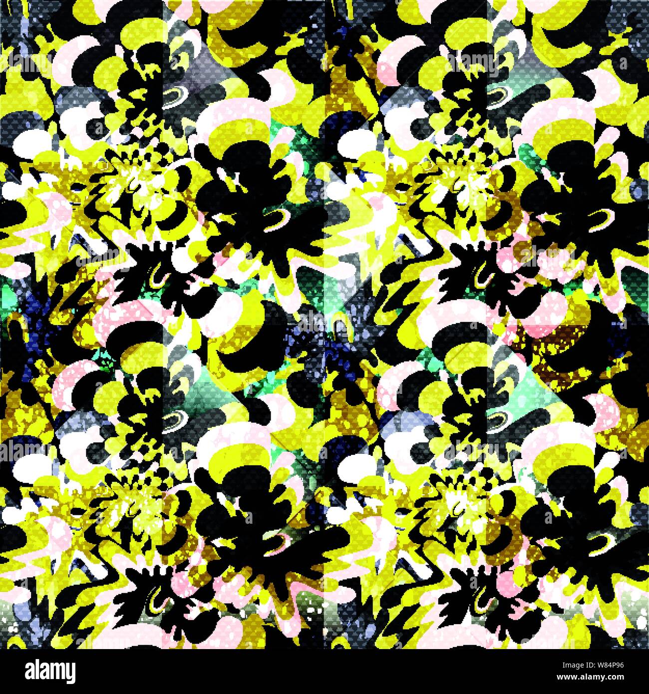 Graffiti abstract seamless pattern grunge effect vector illustration Stock Vector