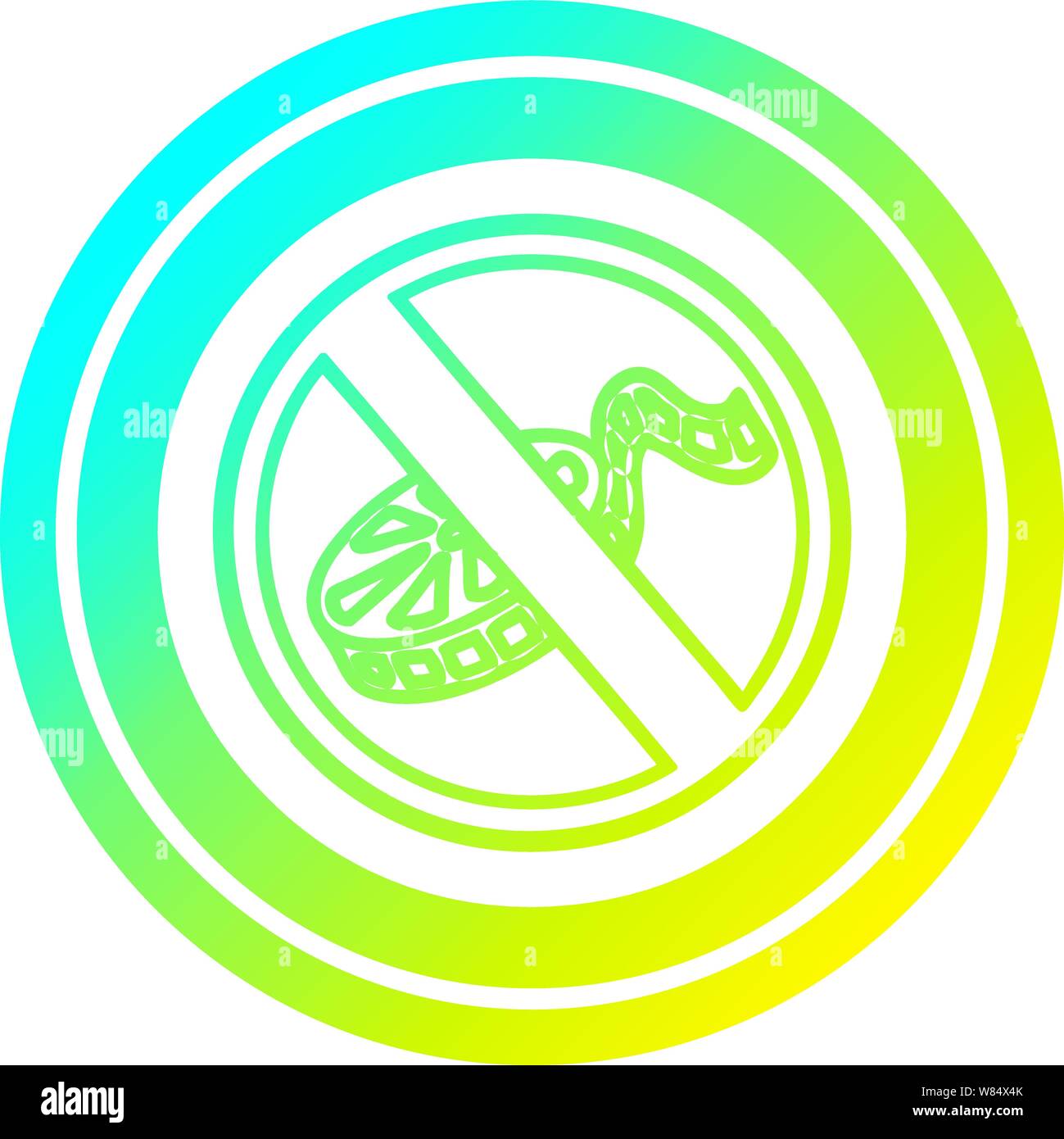 no filming circular icon with cool gradient finish Stock Vector Image ...