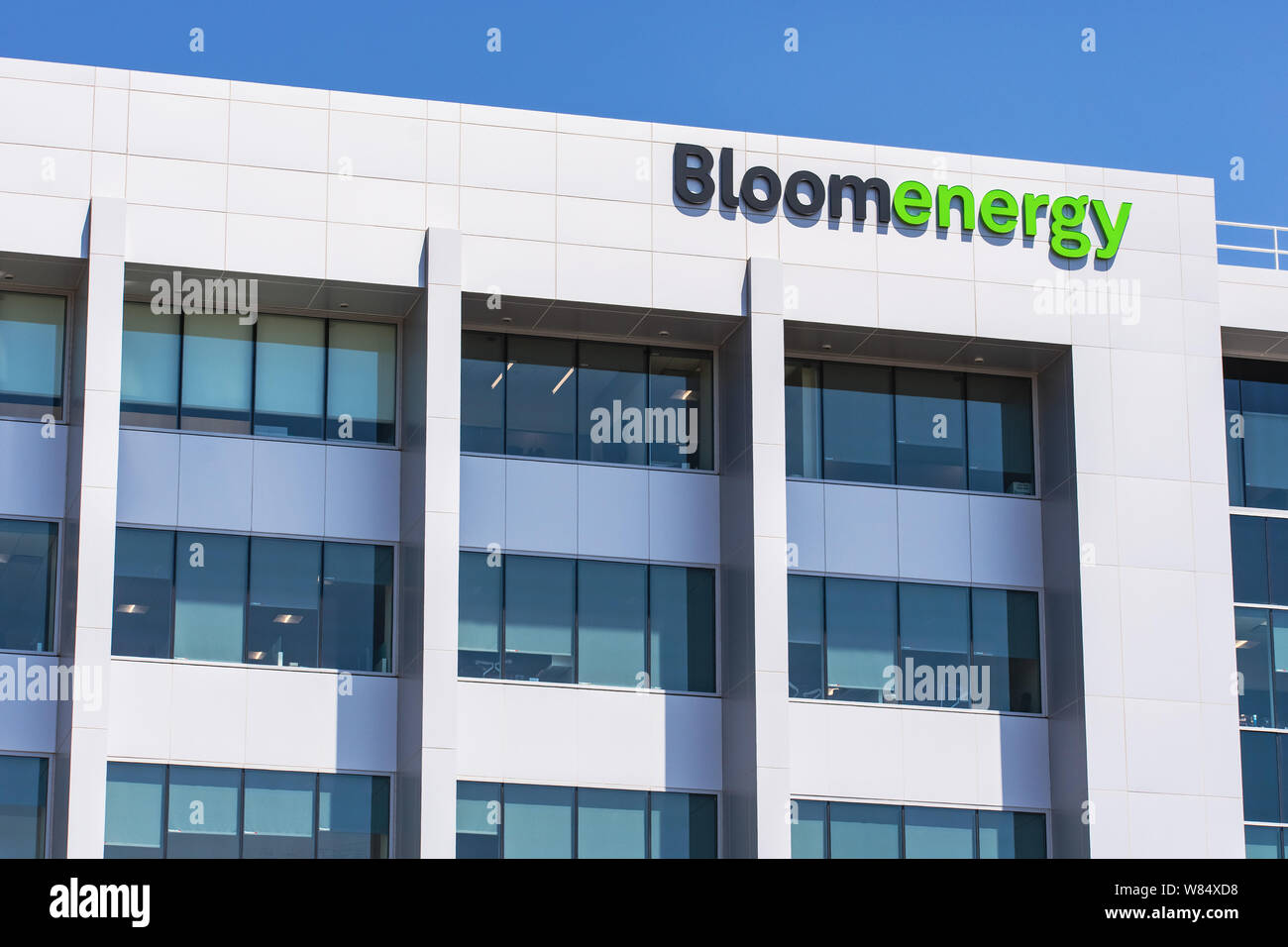 August 7, 2019 San Jose / CA / USA Bloom Energy headquarters in