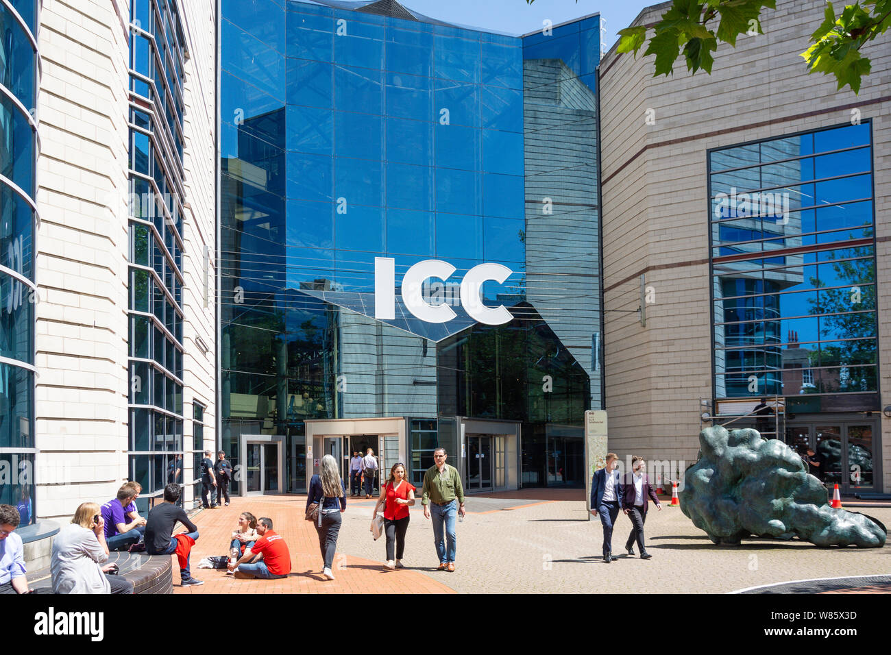 Entrance to ICC & Symphony Hall, Westside District, Birmingham, West Midlands, England, United Kingdom Stock Photo