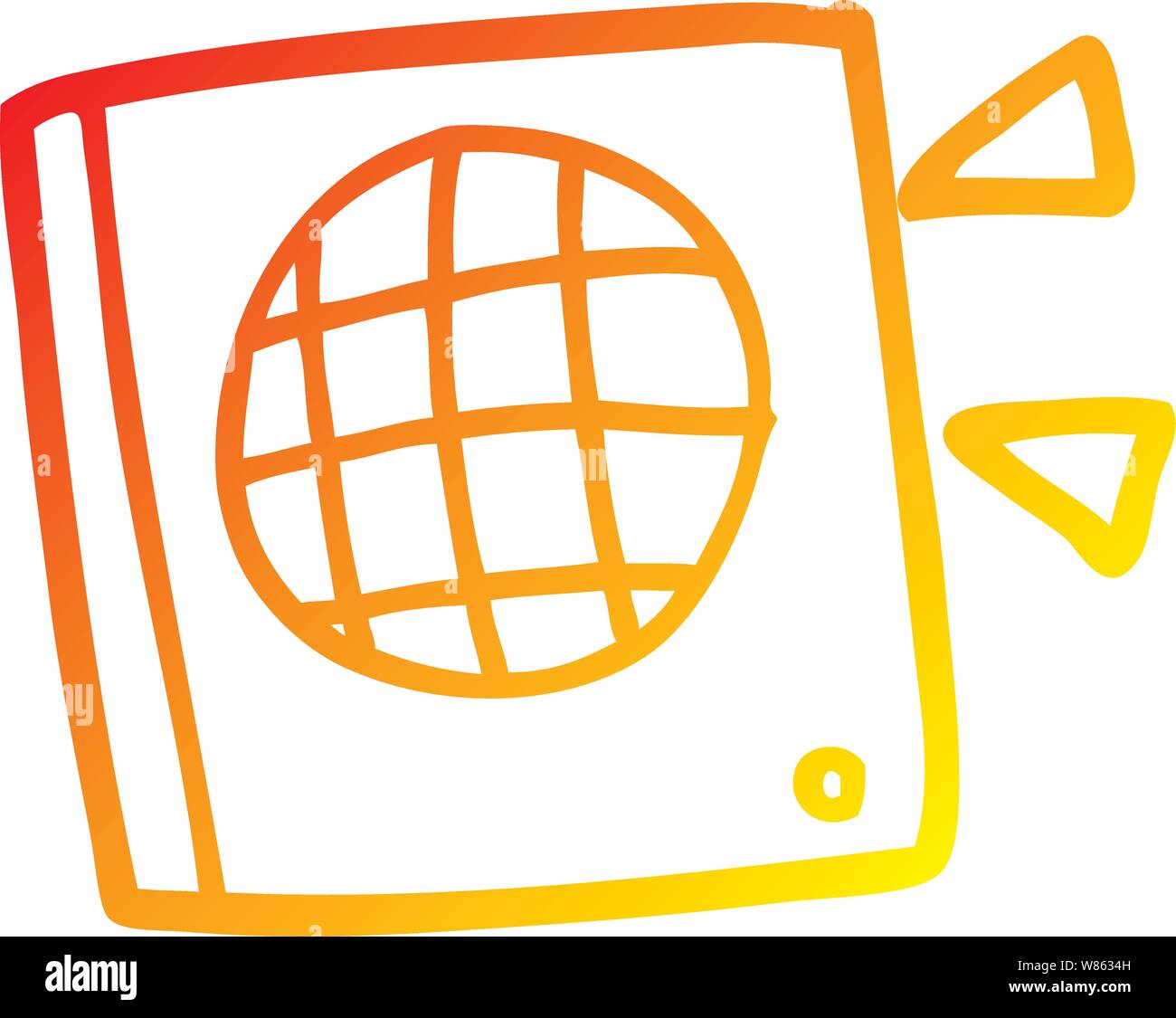 Warm Gradient Line Drawing Of A Cartoon Speaker Stock Vector Image Art Alamy