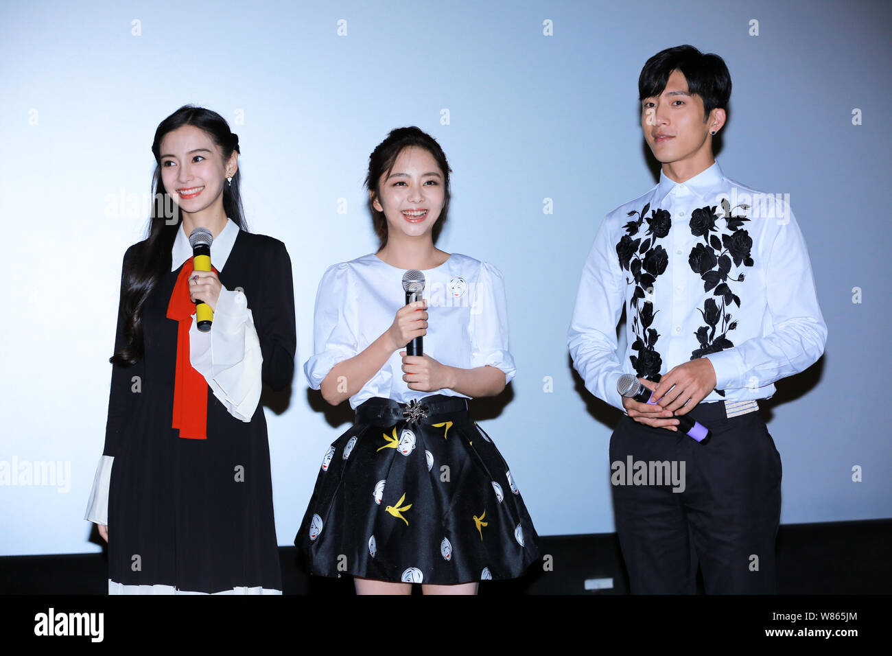 (From left) Hong Kong model and actress Angelababy, Chinese actress Tan