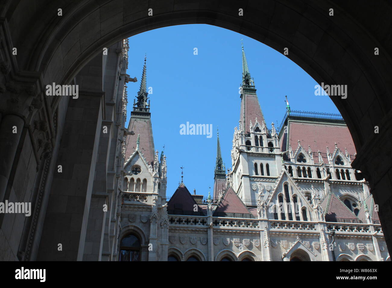 Out and about in Budapest - Parliament building Stock Photo