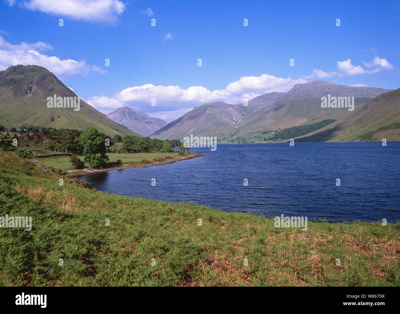 Wast Water Lake looking towards Walesdale Head, Lake District National Park, Cumbria, England, United Kingdom Stock Photo