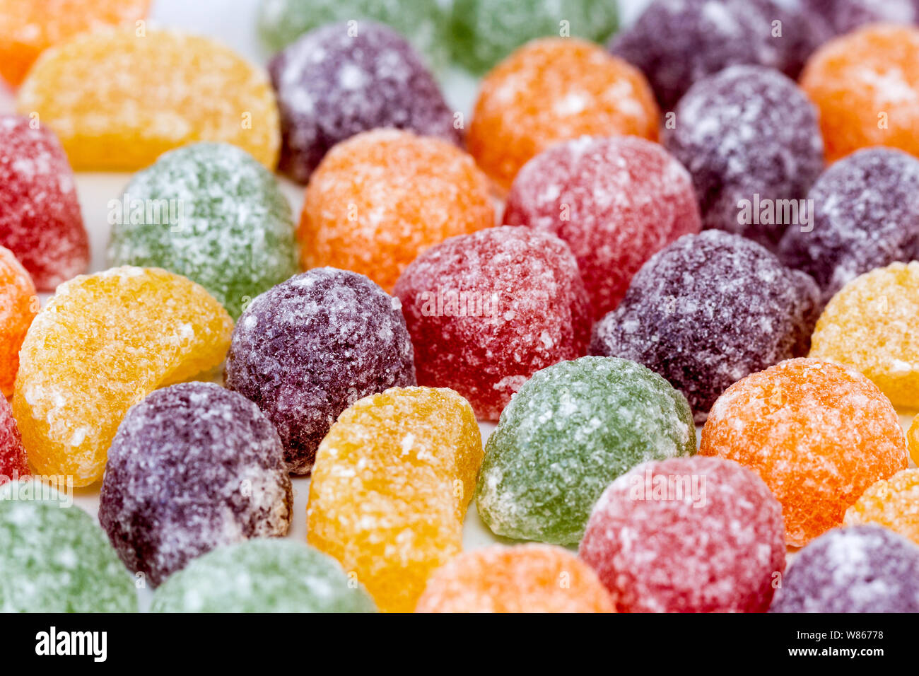 Fruit pastilles sweets closeup. United Kingdom Stock Photo Alamy