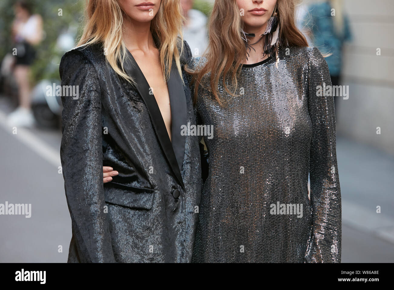 long black sequin jacket
