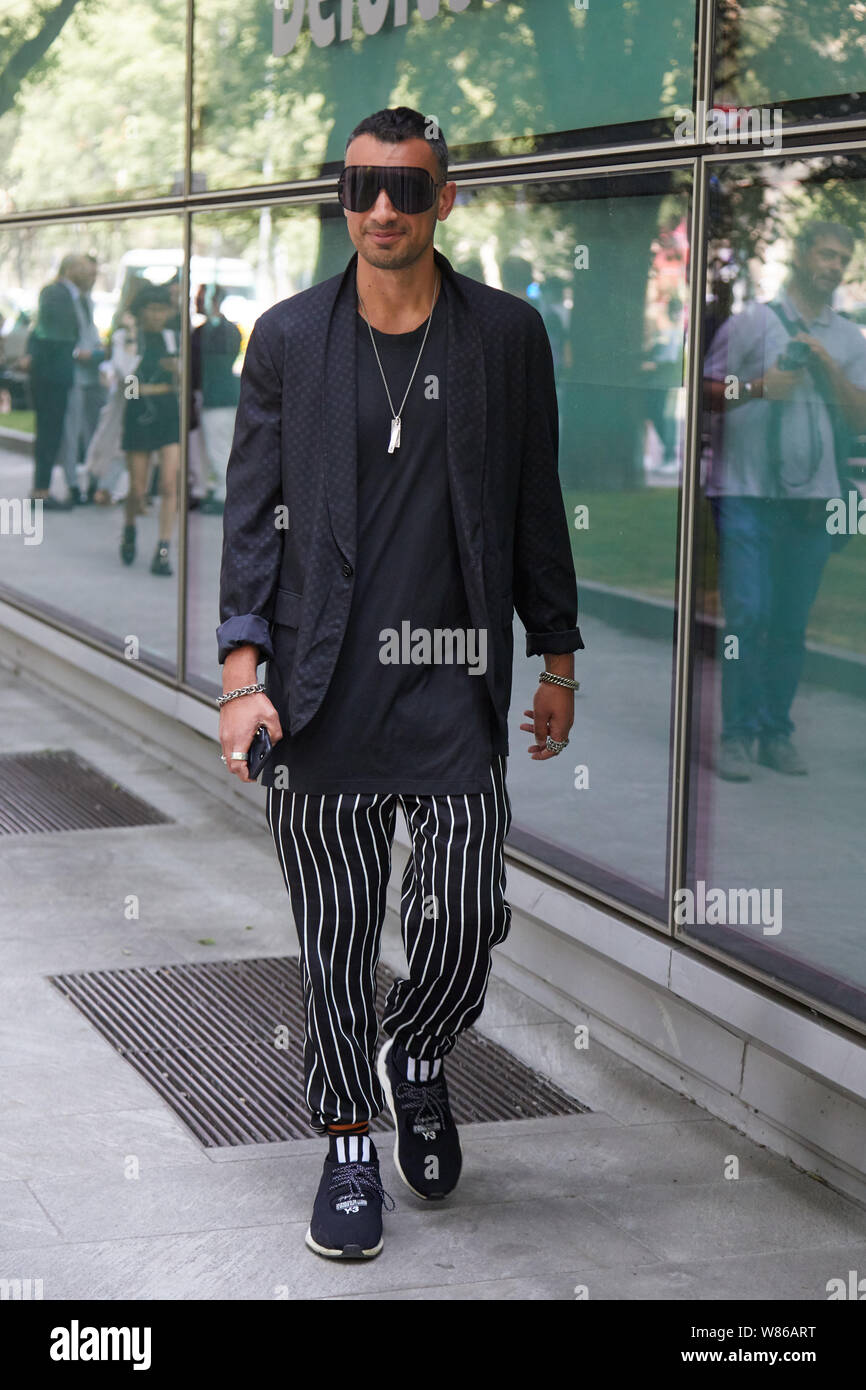 black armani trousers