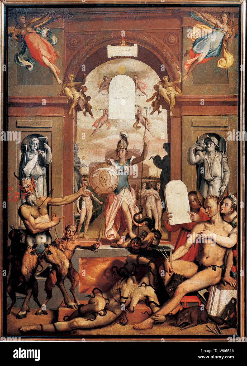 Italy Marche Urbino - National Gallery of Marche - Federico Zuccari 'Porta Virtutis' -1585 Florence, Stock Photo