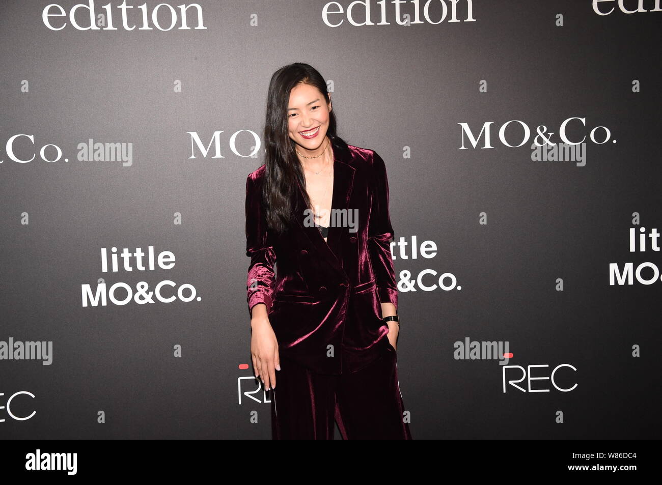 Chinese super model Liu Wen poses at a fashion show of 