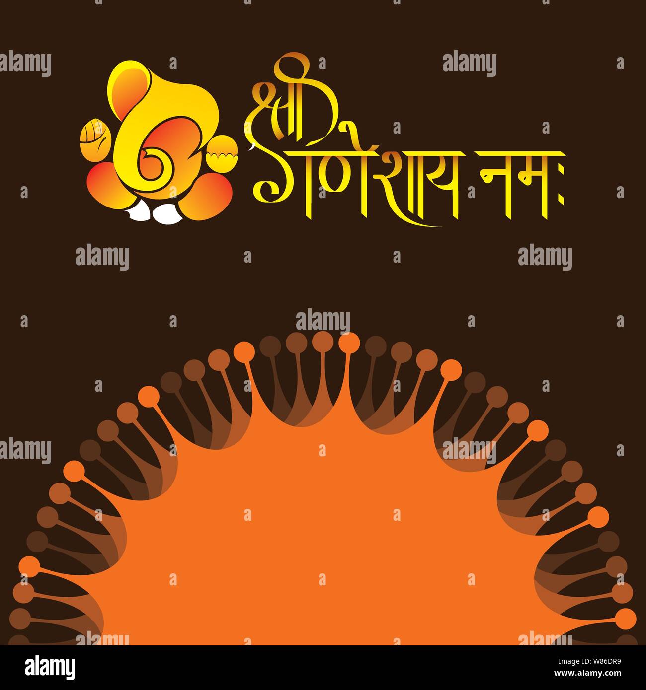 Creative Illustration Hindu Lord Ganesha Elephant Stock Photos