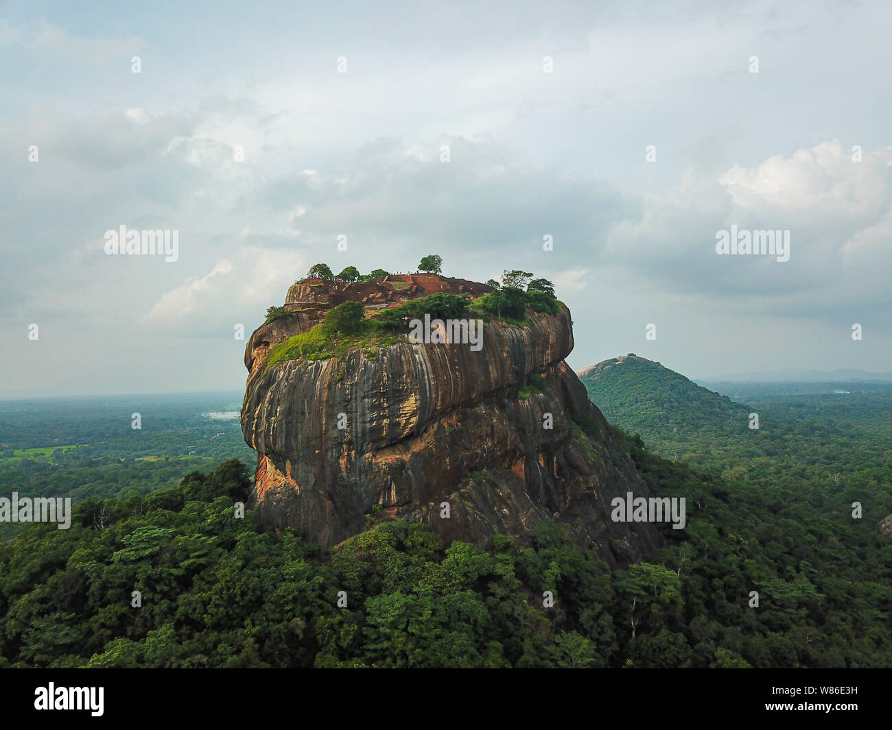wonderfull view to sigiriya lion rock in Sri Lanka Stock Photo