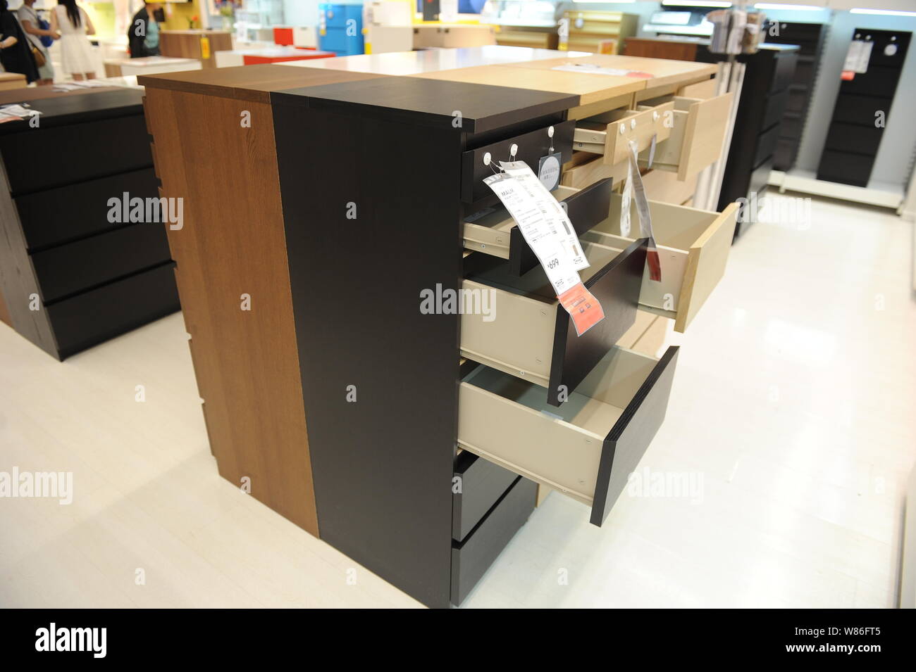 "MALM" dressers are on display at a furnishing store of IKEA in Chengdu