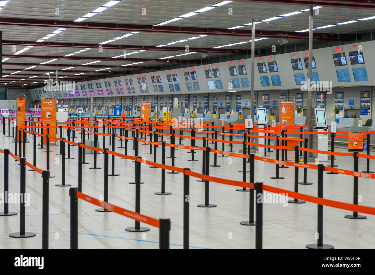 London Luton Airport check-in area Stock Photo