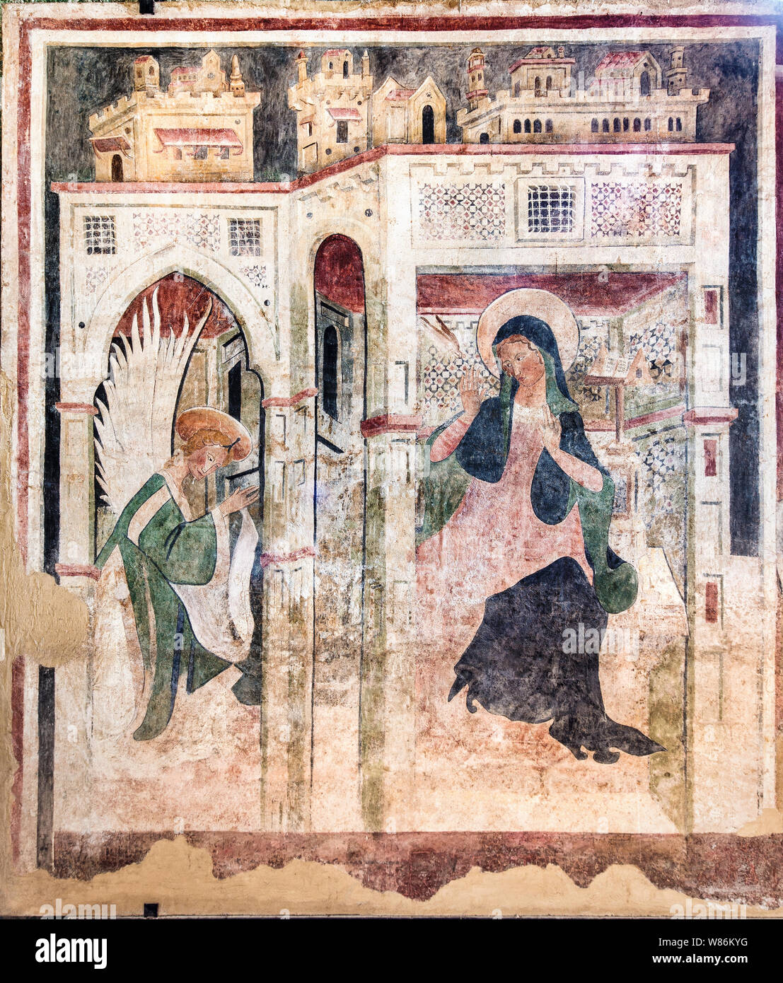 Italy Apulia, Salento S. Maria dI Cerrate church frescoes Stock Photo