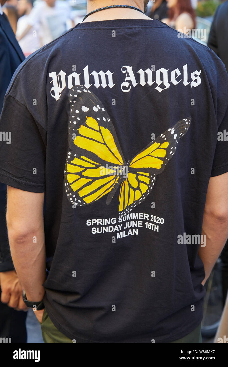 palm angels butterfly t shirt white