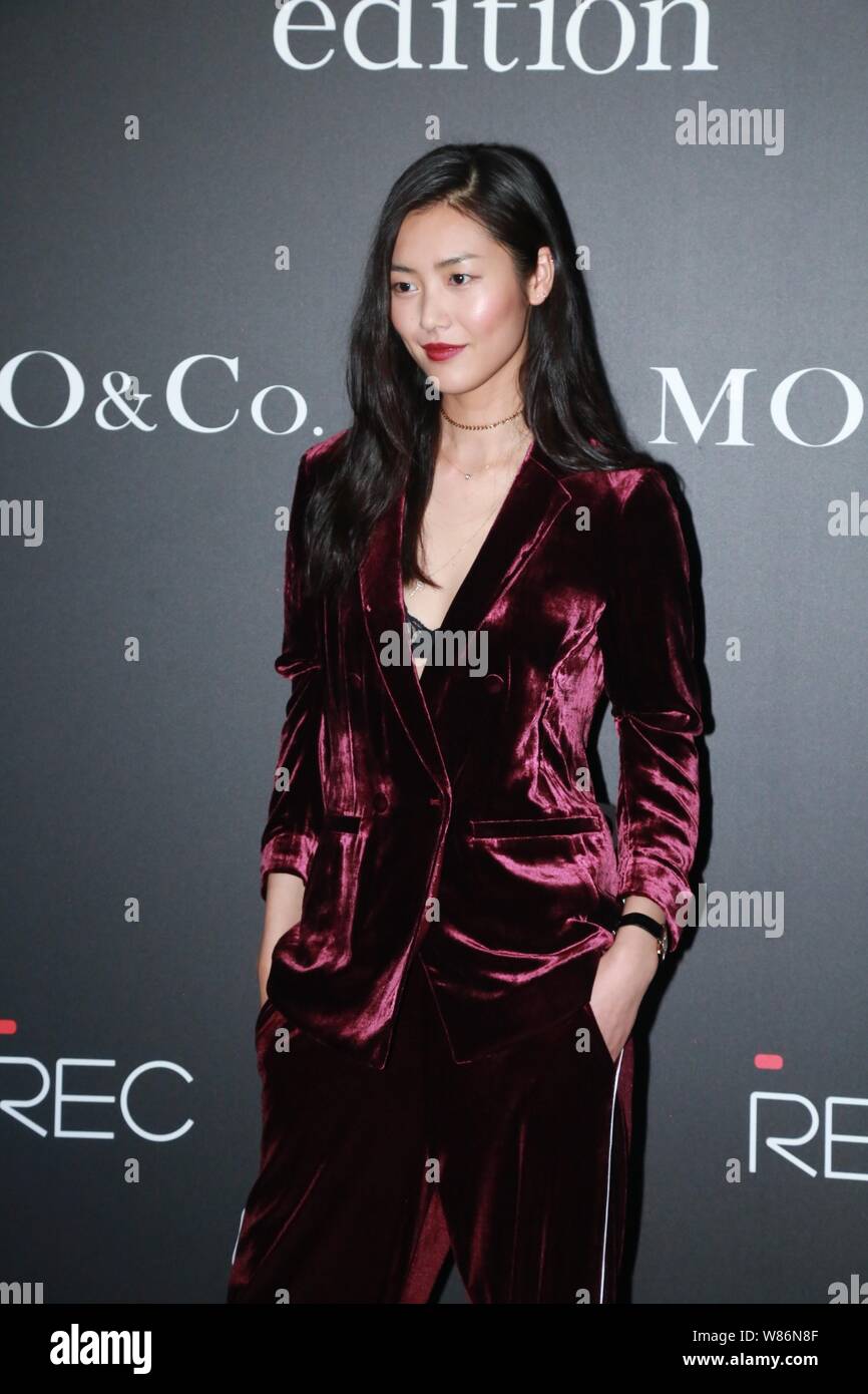 Chinese super model Liu Wen poses at a fashion show of 