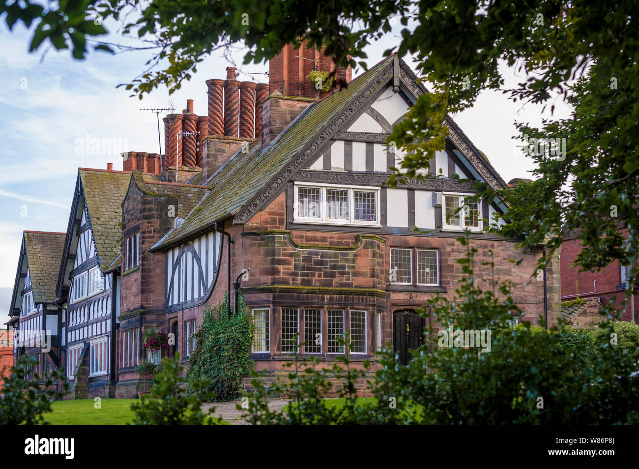 A Victorian house in the village of Port Sunlight, Wirral Stock Photo