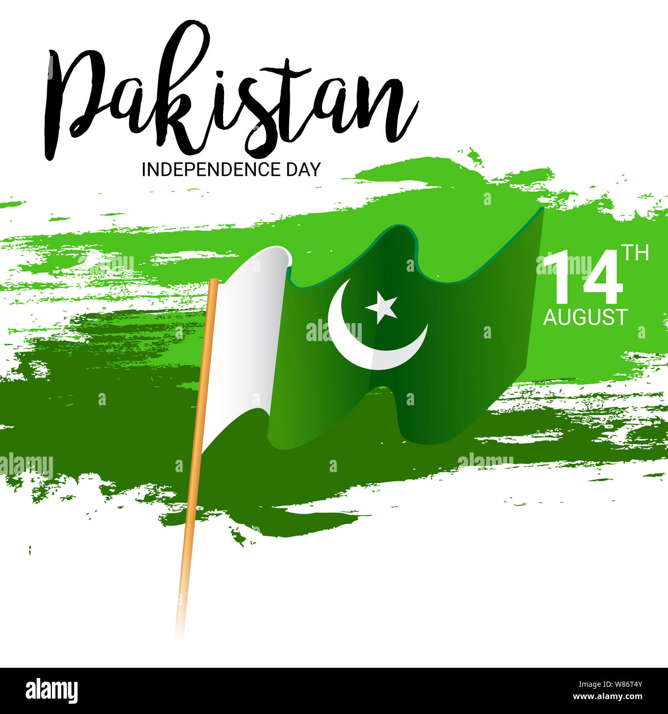 Celebrating Pakistan Independence Day creative vector illustration