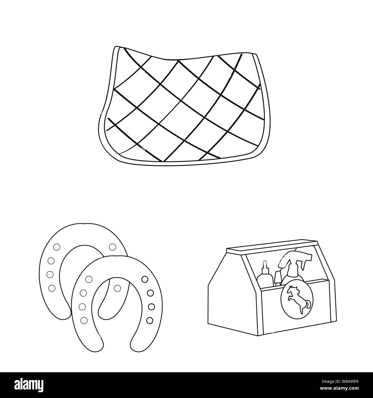 Vector Design Of Horseback And Equestrian Logo Set Of Horseback