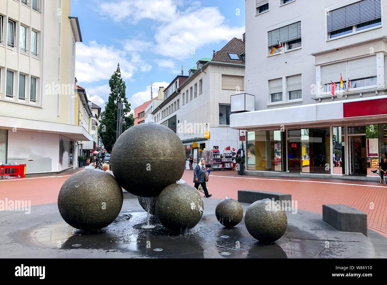 Fountain in Giessen, Germany Stock Photo
