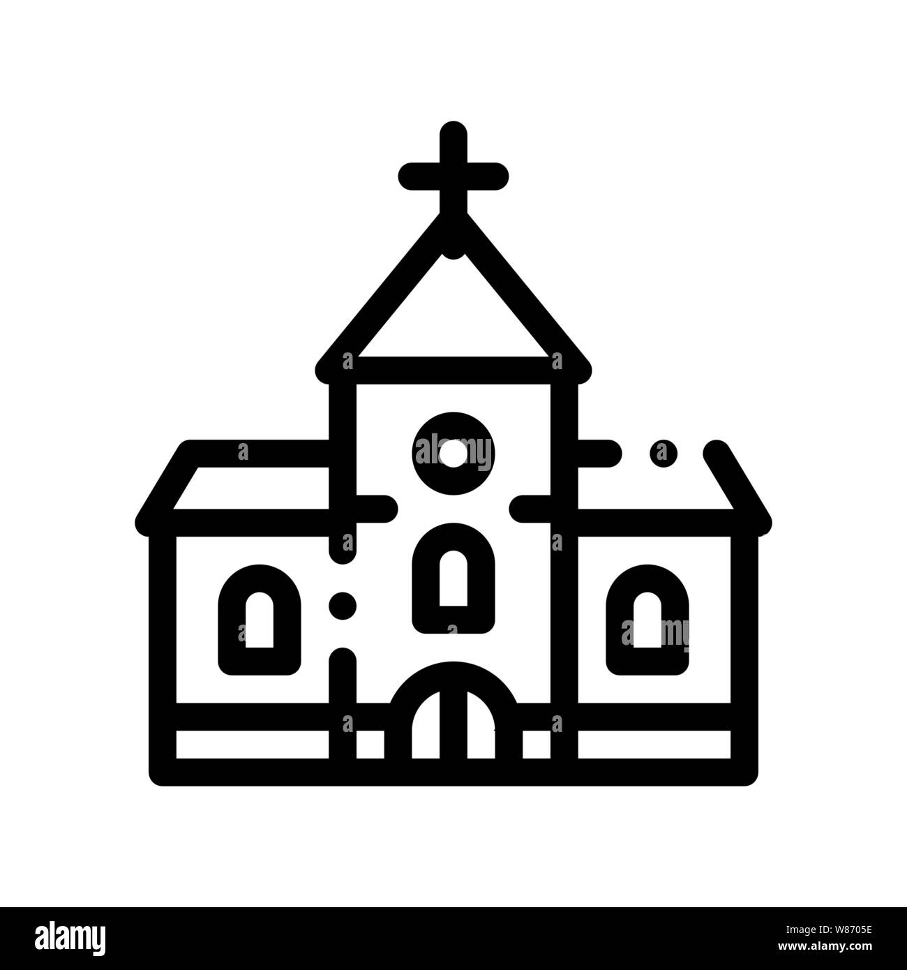 Church Building For Wedding Ceremony Vector Icon Stock Vector Image ...