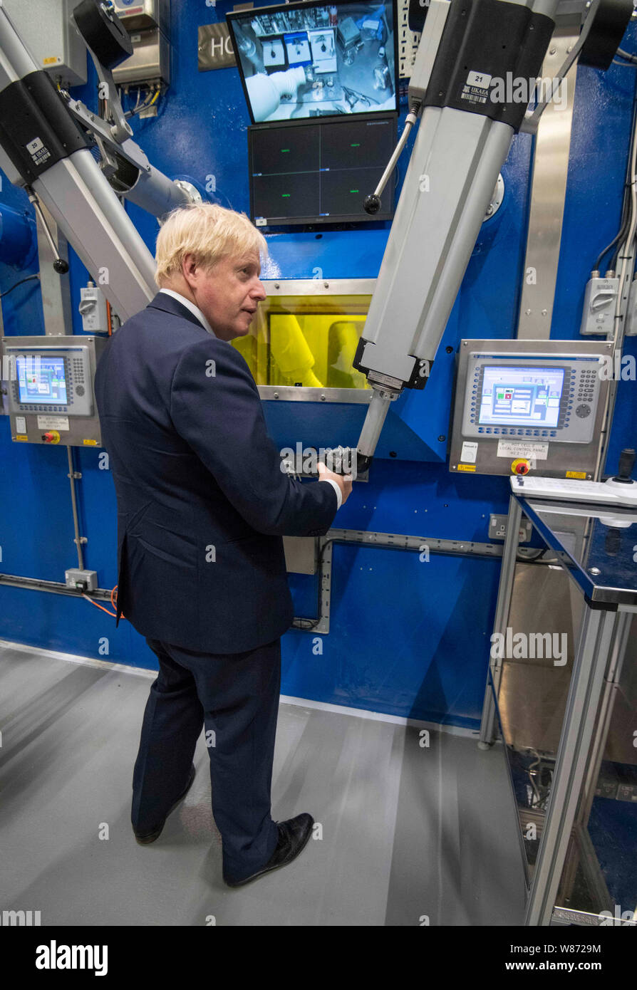 Prime Minister Boris Johnson during a visit to the Fusion Energy