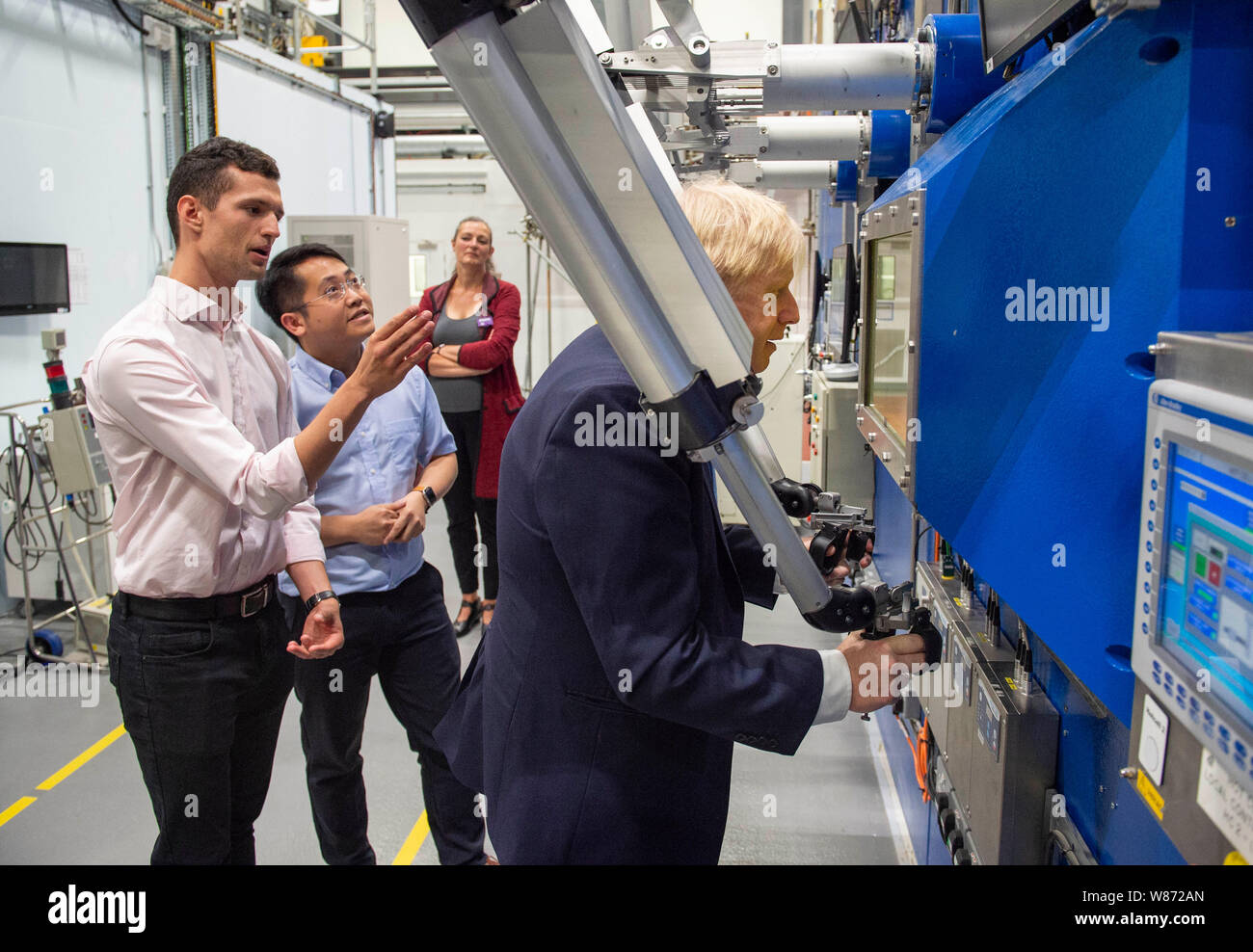 Prime Minister Boris Johnson during a visit to the Fusion Energy