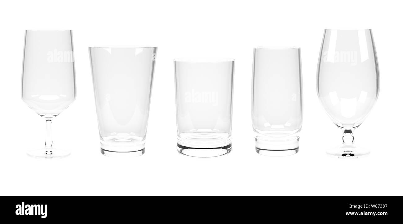 Water glasses. Set Stock Photo - Alamy