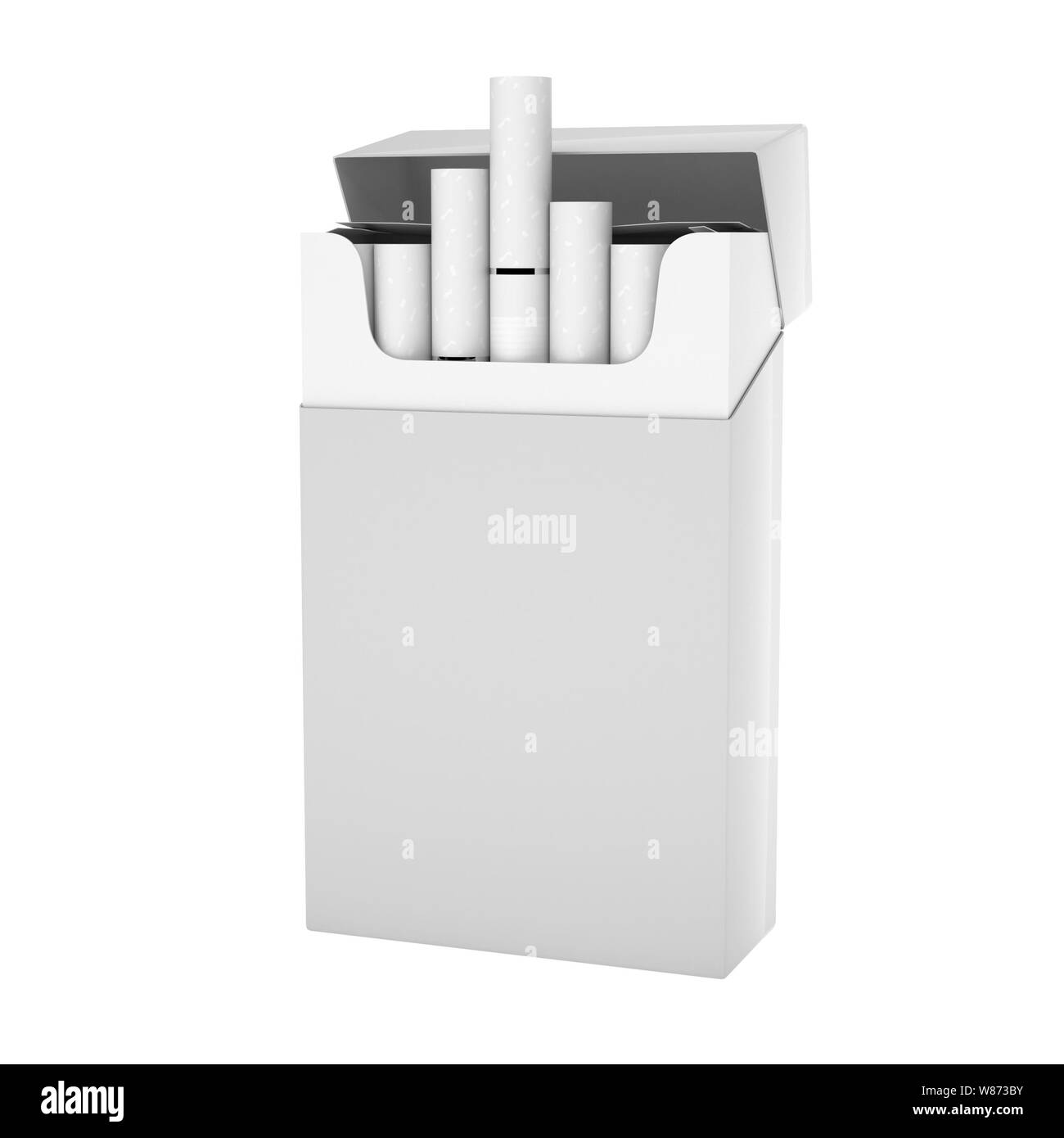 White full pack of cigarettes with white filter Stock Photo Alamy