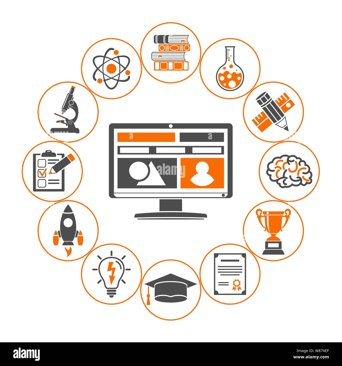 Online Education Concept Stock Vector