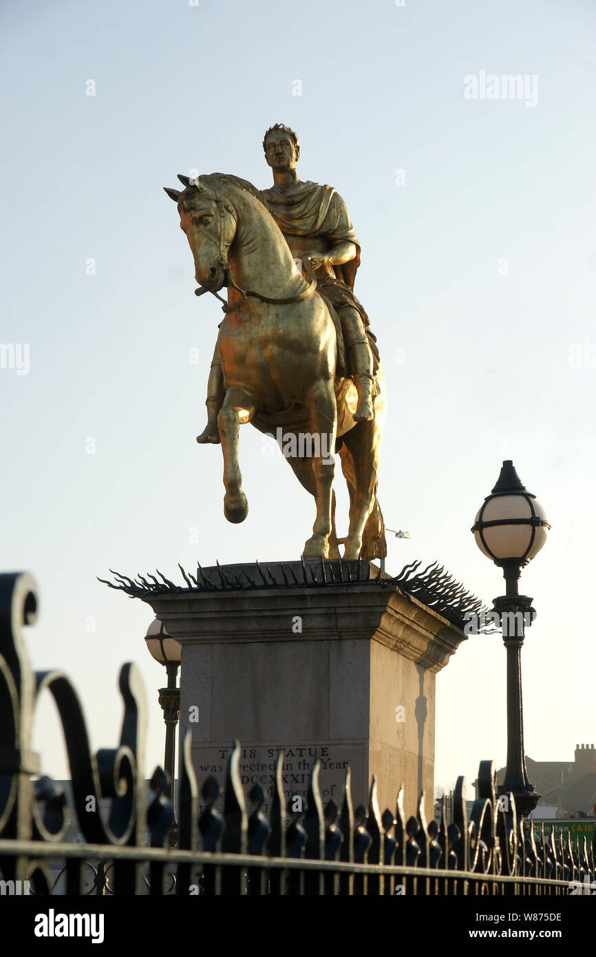 King Billy Statue, Market Place, Hull Stock Photo