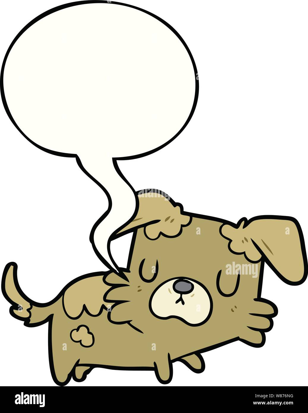 cartoon little dog with speech bubble Stock Vector Image & Art - Alamy