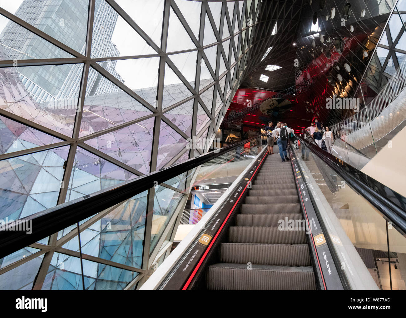 MyZeil expressway, MyZeil shopping Centre, Frankfurt, Germany, Europe Stock Photo