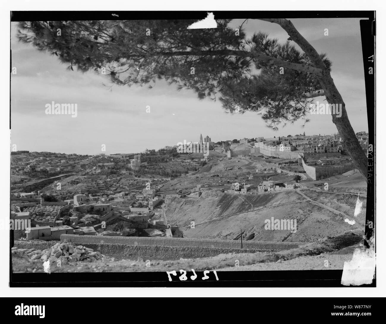 Mt. Zion from southern slope of Olivet Stock Photo Alamy