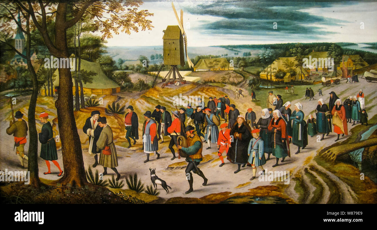 Pieter Brueghel the Younger, The Marriage Procession, painting, 1623 Stock Photo