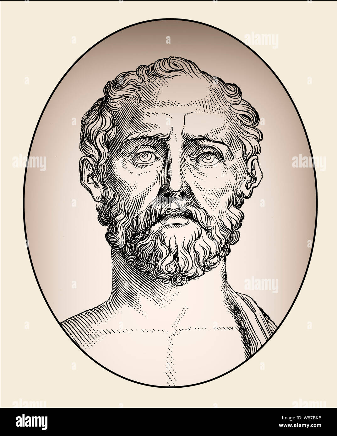 Demosthenes, 384-322 BC, a Greek statesman and orator of ancient Athens Stock Photo
